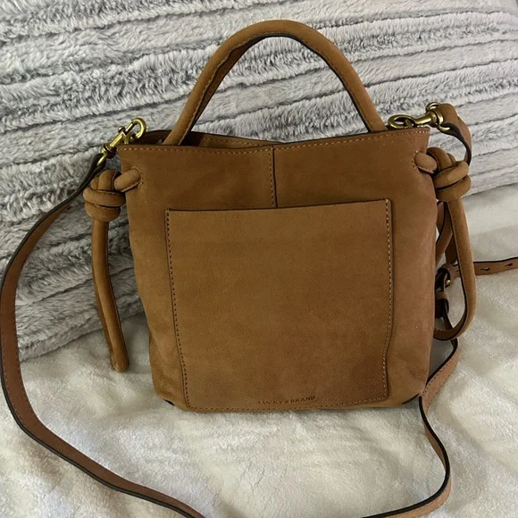 💼 Lucky Brand Suede Leather Small Crossbody Bag (Like New)💼 - Picture 11 of 13